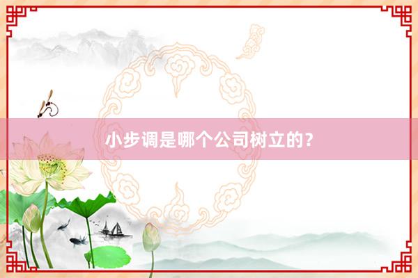 小步调是哪个公司树立的？